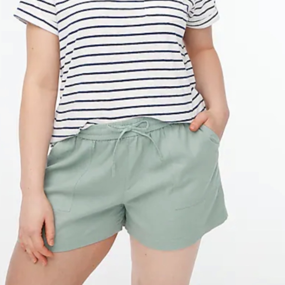 New J.Crew Linen-Blend Drawstring Short